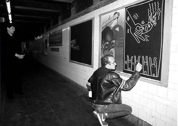 8. Keith Haring, Subway drawings