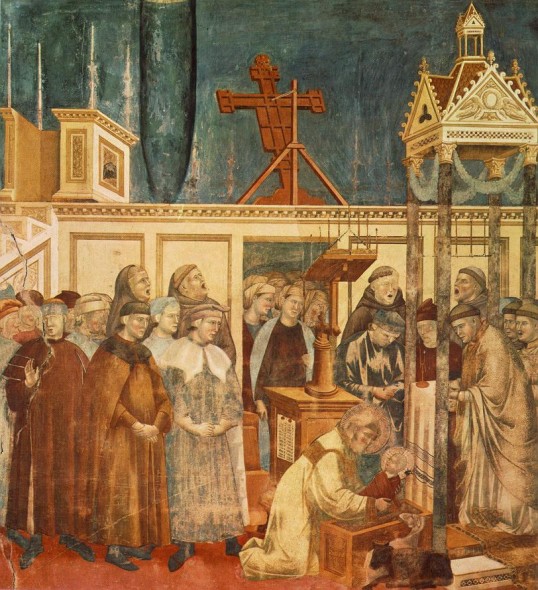 Giotto, Il presepe di Greccio (1290-1295 ca) , Assisi, San Francesco, Basilica Superiore.