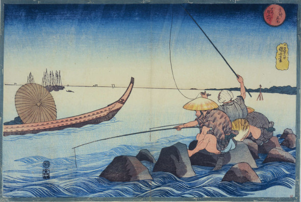 Utagawa Kuniyoshi Teppozū Serie: Luoghi famosi di Edo (Tōto meisho), circa 1832 -1833 - 26,5x39,0 cm