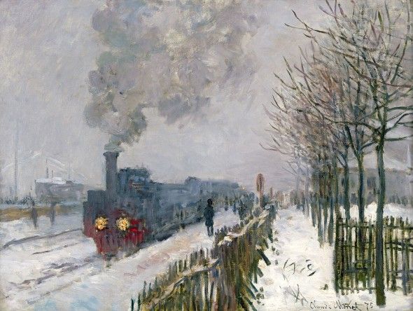 Claude Monet (1840-1926) Il treno nella neve. La locomotiva, 1875  Olio su tela, 59x78 cm Parigi, Musée Marmottan Monet © Musée Marmottan Monet, paris c Bridgeman-Giraudon / presse