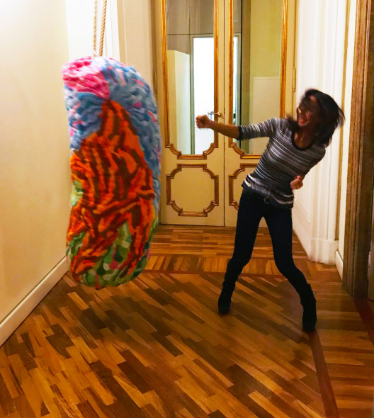 #SELFIEADARTE "Patchwork Ball" @MatteoNasini Le cose non crescono al buio (2012) #L'ArteCheAccadrà @Hdrà #PalazzoFiano #Roma @CleliaPatella