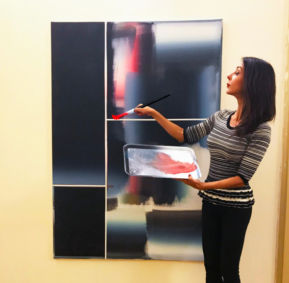 #SELFIEADARTE "Il quadro è servito" @StanislaoDiGiugno Untitled + Vassoio (2017) #L'ArteCheAccadrà @Hdrà #PalazzoFiano #Roma @CleliaPatella