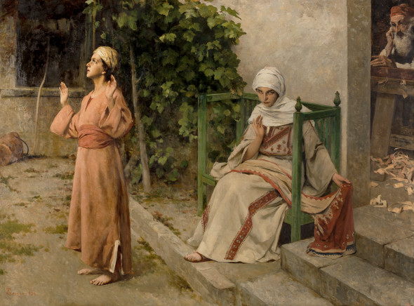 Il Pater Noster (Sacra Famiglia), 1934 Olio su tela, cm 198 x 271,5 Firmato e datato in basso a sinistra Palazzo del Municipio, Cambiano