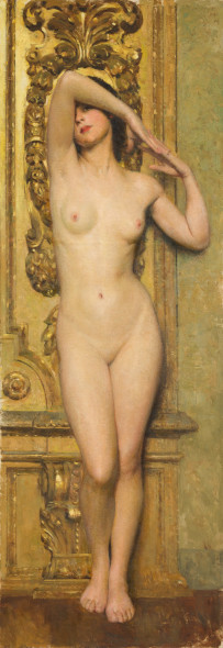 Giacomo GROSSO, Nudo di donna Olio su tela, cm 200 x 69 Pinacoteca dell’Accademia Albertina, Torino (inv. 418)