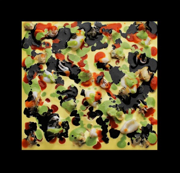 Una creazione di Gualtiero Marchesi ispirata a Jackson Pollock