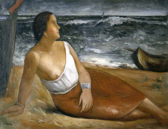 Mostra Trieste - Carlo Carrà, Donna al mare, 1931, olio su tela, 71x95 cm