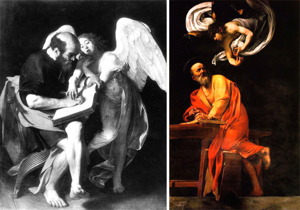 San Matteo e l'Angelo, due versioni a confronto