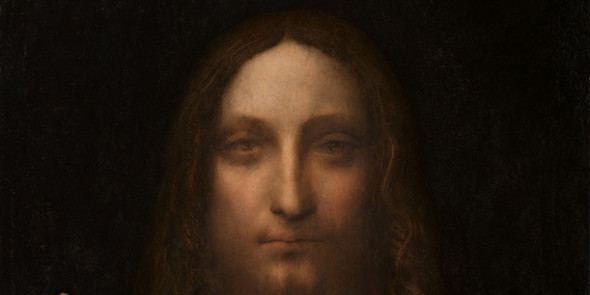 Leonardo da Vinci (1452-1519)  Salvator Mundi  oil on panel 25 7/8 x 18 in. (65.7 x 45.7 cm.) 