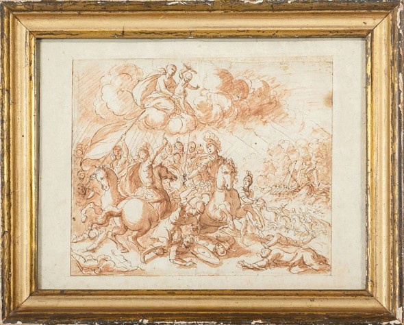 Lotto 61  Scuola lombarda sec.XVIII "Allegoria di un trionfo" disegno cm. 26x22 stima: 200-250 Eur