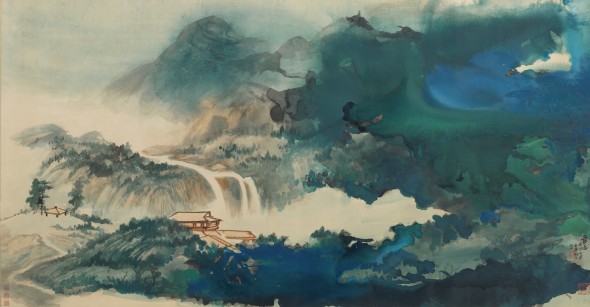 Zhang Daqian (Chang Dai-chien) 1899-1983 WATER AND SKY GAZING AFTER RAIN IN SPLASHED COLOR Estimate   1,200,000 — 1,800,000  USD