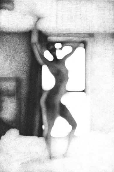 Adele Ceraudo New York 2016, progetto fotografico con Giorgio Possenti, 2016-2017 disegno a bic su carta Fabriano, cm 48x33