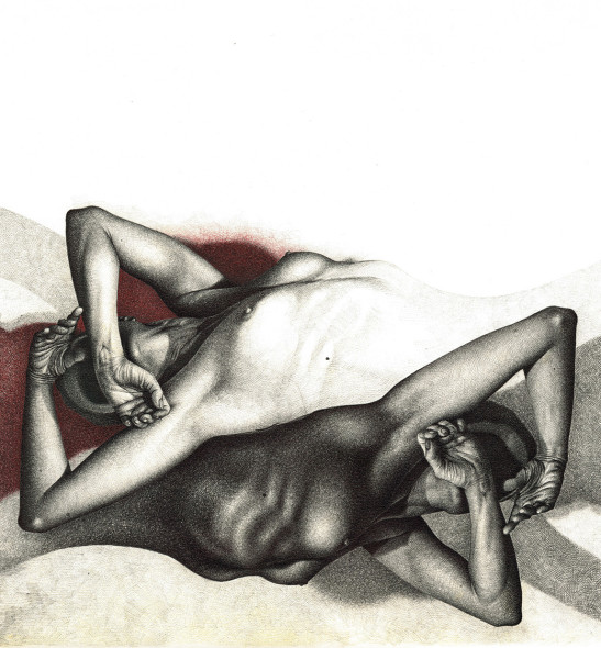 Adele Ceraudo Senza Titolo, dettaglio, collezione Nuotando nell'Aria, 2013-2015 disegno a bic su carta Fabriano, cm 33x48