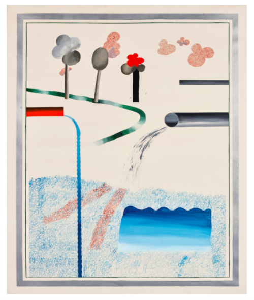 David Hockney DIFFERENT KINDS OF WATER POURING INTO A SWIMMING POOL, SANTA MONICA Estimate   6,000,000 — 8,000,000  GBP - Sotheby's March 7
