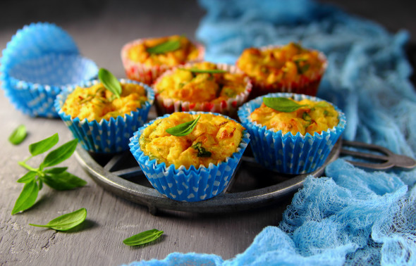 картофельный кекс со шпинатом