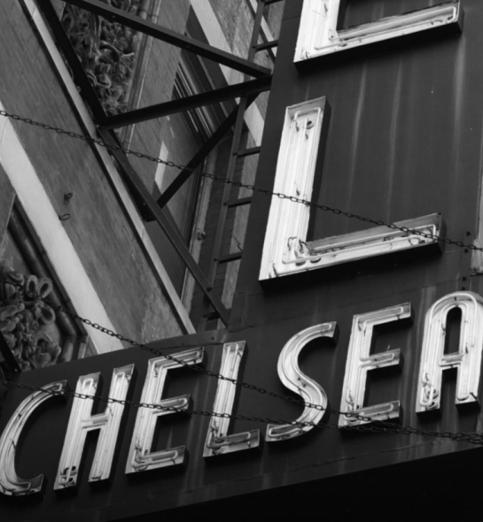 Hotel Chelsea NYC Photo courtesy: Guernsey’s
