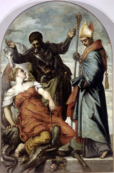 Tintoretto - La principessa, san Giorgio e il drago, 1551 Galleria dell'Accademia, Venezia © Archivio fotografico Gallerie dell’Accademia, su co