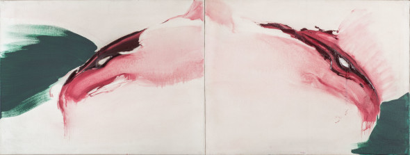 Renata Rampazzi, Lacerazioni, 1980, olio su tela, cm 60 x 160