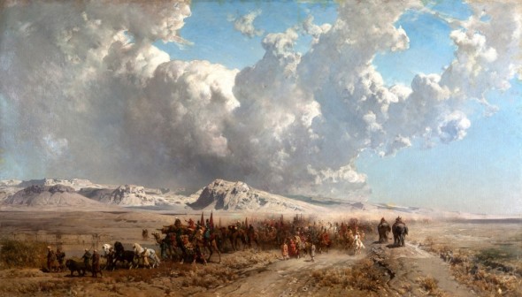  Alberto Pasini, La carovana dello Shah di Persia, 1867, olio su tela