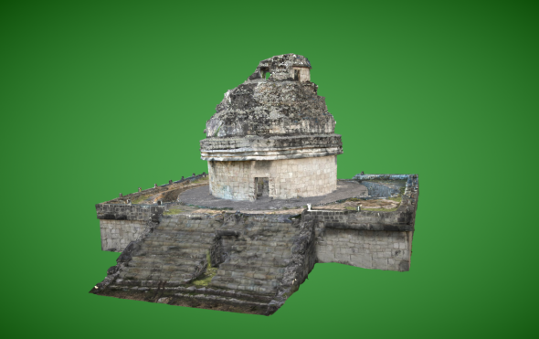 Chichén Itzá, Messico. Modello in 3D