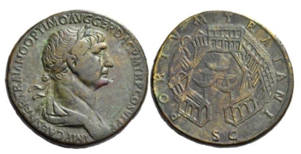 Sesterzio Traiano