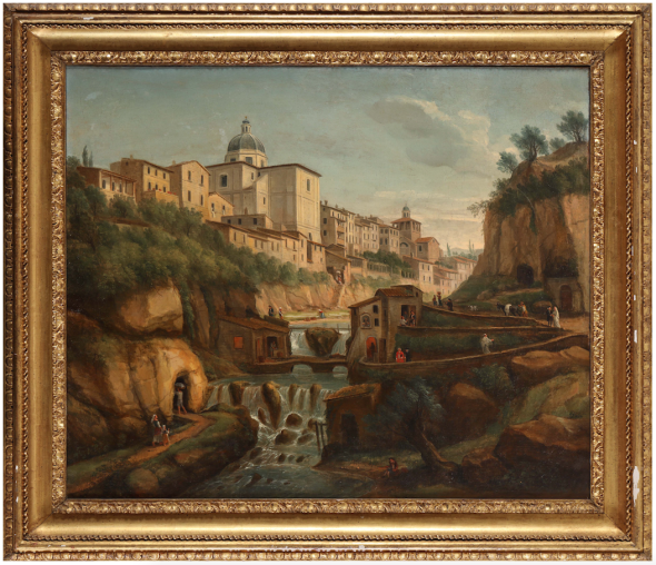 LUCA GIORDANO (Napoli, 1634 – 1705),  Andromeda da Perseo - Apollo nella fucina di Vulcano Coppia di dipinti, olio su tela, 125x60 cm I due dipinti sono accompagnati da un’expertise del Prof. Giuseppe Porzio. € 40/60.000