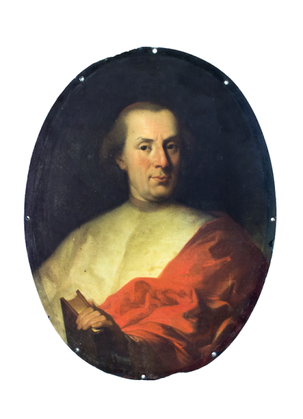 POMPEO BATONI (Lucca, 1708 - Roma, 1787) Ritratto del cardinale Leonardo Antonelli Olio su ardesia, 75x56 cm Con cornice in bronzo dorata € 40/60.000