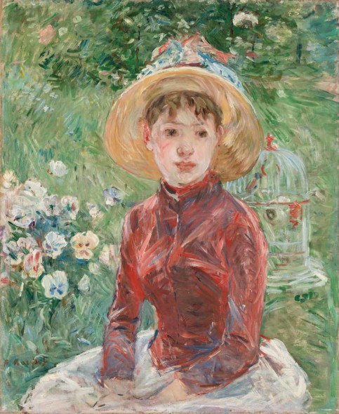 Berthe Morisot: Ragazza sull'erba (Mademoiselle Isabelle Lambert), 1885, Olio su tela, 74x60 cm. Ordrupgaard, Copenhagen. Fotografo Anders Sune Berg