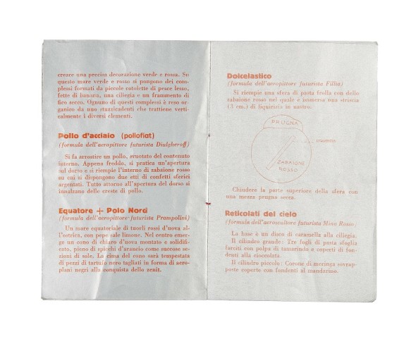  Manifesto e formule della cucina futurista. Roma: L'Attico, Santoparlato, Paradiso, 1977