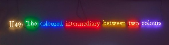 Joseph Kosuth, #II49. (On Color/Multi #9)’, 1991 The coloured intermediary between two colours