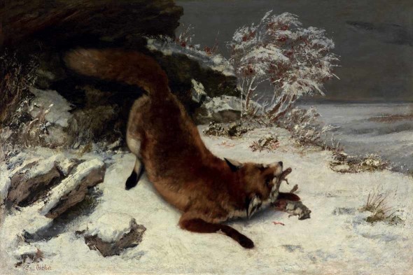 Gustave Courbet: Volpe nella neve, 1860. Dallas Museum of Art, Foundation for the Arts Collection, Mrs. John B. O'Hara Fund