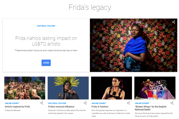 Frida Kahlo, Google Arts & Culture, Faces of Frida, moda, musica
