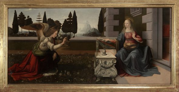 Leonardo da Vinci (Vinci 1452 – Amboise 1519) Annunciazione circa 1472-1475 olio su tavola