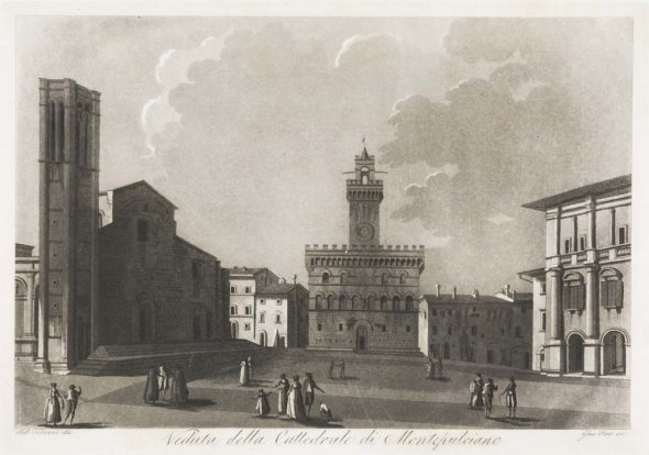 Giuseppe Pera - Veduta della Cattedrale di Montepulciano, 1801