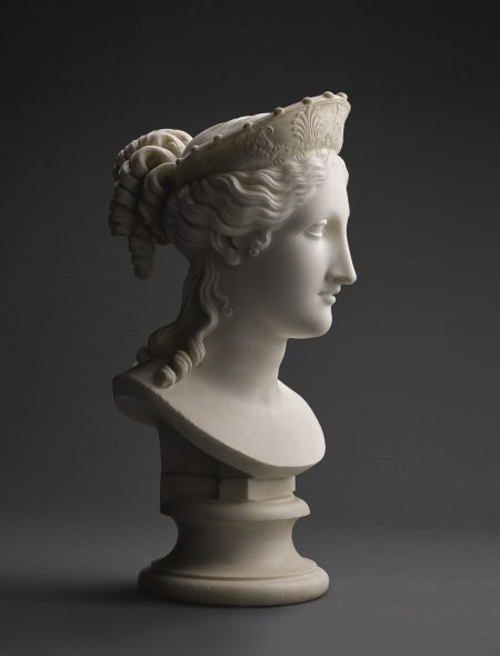 Antonio Canova (1757-1822) Italian, Rome, 1814 BUST OF PEACE white marble, on a white marble socle 53cm., 20 7/8 in. including the socle