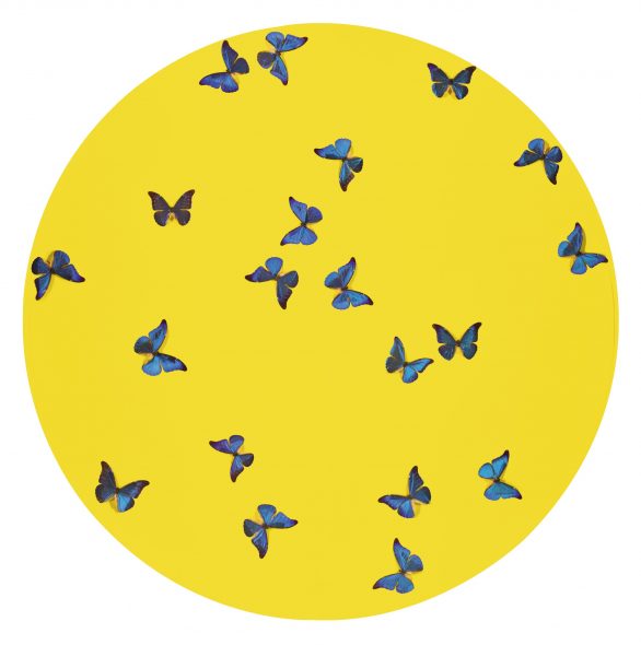 Damien Hirst SMASHING YELLOW BALL AT PEACE PAINTING Estimate 100,000 — 150,000 GBP LOT SOLD. 298,000 GBP 