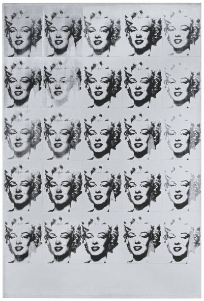 Andy Warhol, Marilyn Monroe in Black and White (Twenty-Five Marilyns), 1962 © 2018 Andy Warhol Foundation for the Visual Arts