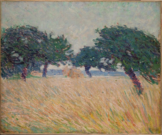 Boccioni- Paesaggio marino con alberi; Novecento 