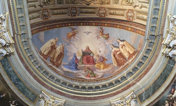 interno cupola Santa Maria della Scala di Rolma