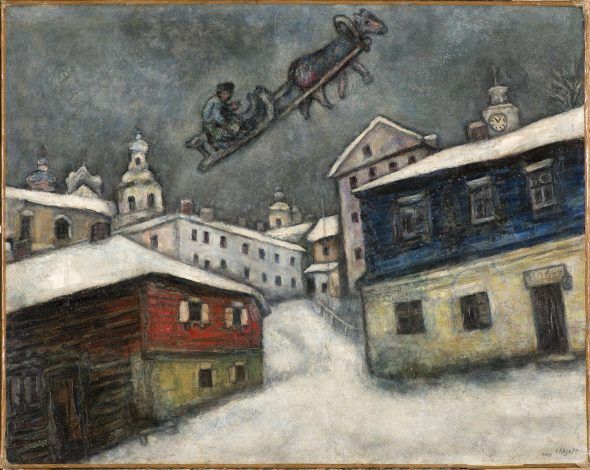 Marc Chagall Russian village, 1929 Oil on canvas, 73x92 cm Private Collection, Swiss © Chagall®, by SIAE 2018