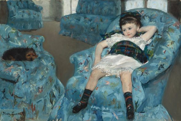 Mary Cassatt. Bambina su una poltrona blu. 1877-1878