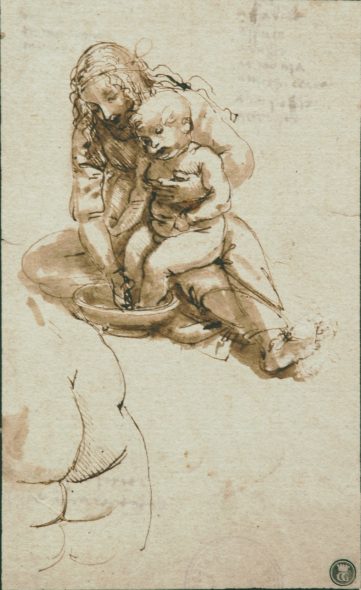 Leonardo da Vinci (1452-1519) Young Woman Washing a Child’s Feet, c. 1478-80 Pen and brush in brown ink over traces of black chalk Faculdade de Belas Artes, Universidade do Porto, Porto