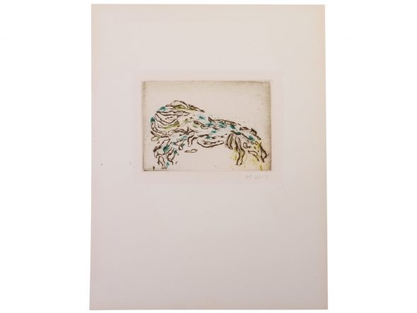 35 Anton Zoran Music (1909-2005) La terre écrit la terre 1966 serie di dieci incisioni, firmate, opera mancante della cartella con indicazione della tiratura, alcuni recano tracce di nastro adesivo, lieve ingiallimento dei fogli, difetti matrice cm 9,5x13,5, matrice cm 8,5x11,5, matrice cm 9,5x9,5 Editore Galerie Schmucking, Braunschweig stima in catalogo € 2.000/3.000 aggiudicazione € 2.375,00