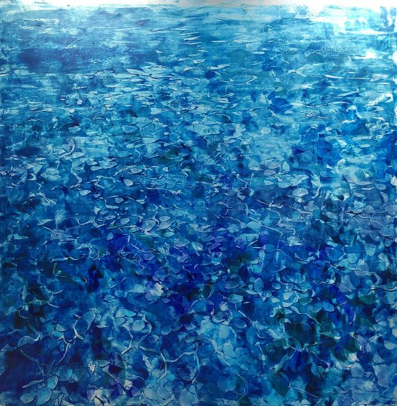 Deep love #001 olio su alluminio e resina/oil on aluminum and resin 150x150cm