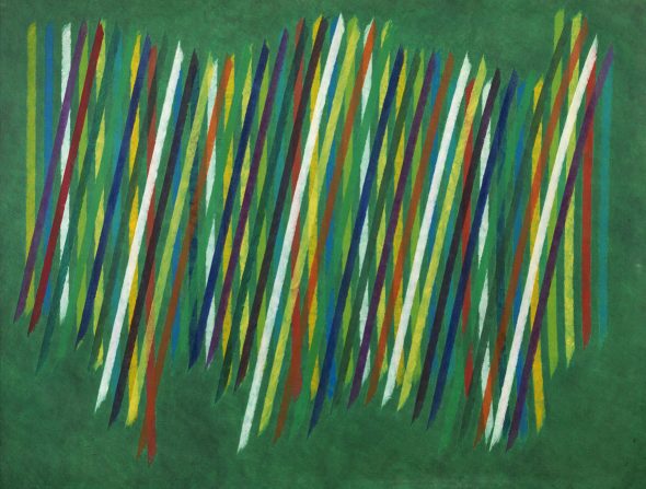Piero Dorazio: Nel cuore verde, 1965, olio su tela, cm. 148x197