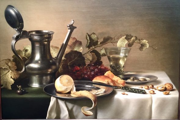 Pieter Claesz, Still Life with lemon, bread and knife. (1632 circa). Da Richard Green