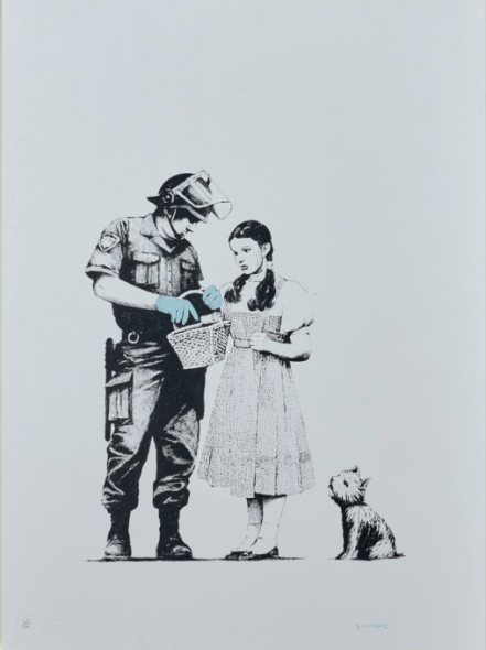 Banksy, Stop and Search, 2007, silkscreen on paper, Estimate: €30,000 - 35,000