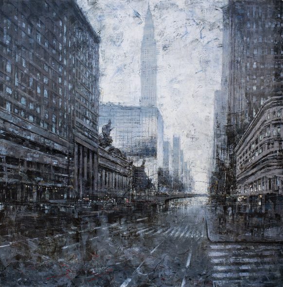 Street love #001 olio su carta su tela/oil on paper on canvas  200x200cm 