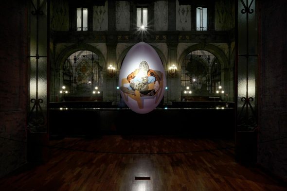 Allestimento mostra London Shadow (Sarah Lucas)