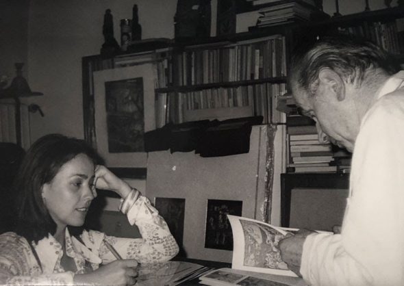 Helena Kontova nello studio di Jiri Kolar (Settembre 1976)