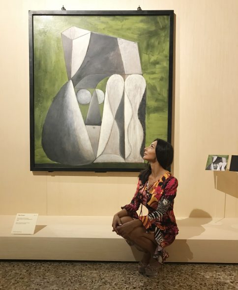 #SELFIEADARTE "Il nudo è il migliore travestimento” @Picasso Nudo seduto su fondo verde, 1946 #PicassoMetamorfosi @PalazzoReale #Milano @CleliaPatella